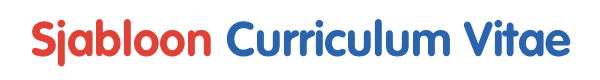 Sjabloon Curriculum Vitae